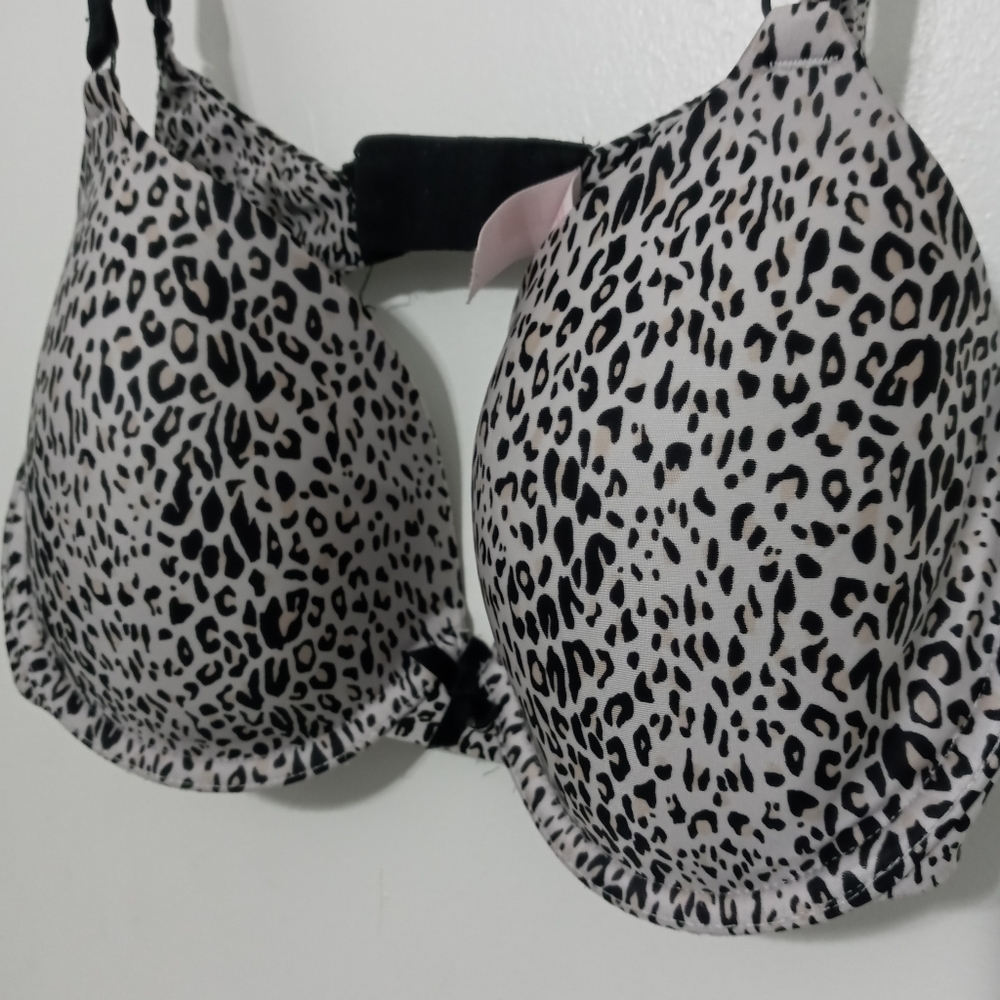 Victoria's Secret Demi Push up Underwire Lepoard prints Bra 34D